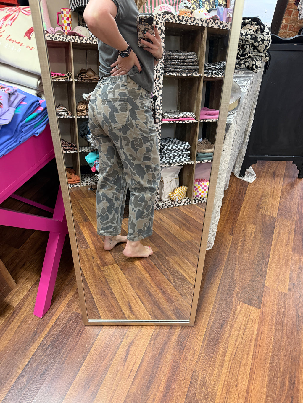 Camo Barrel Denim