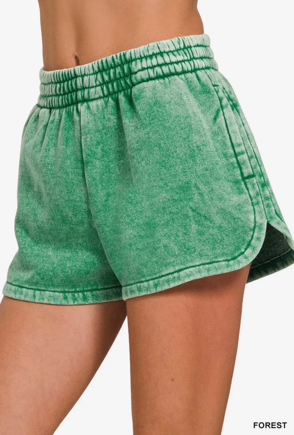 Acid Wash Dolphin Shorts