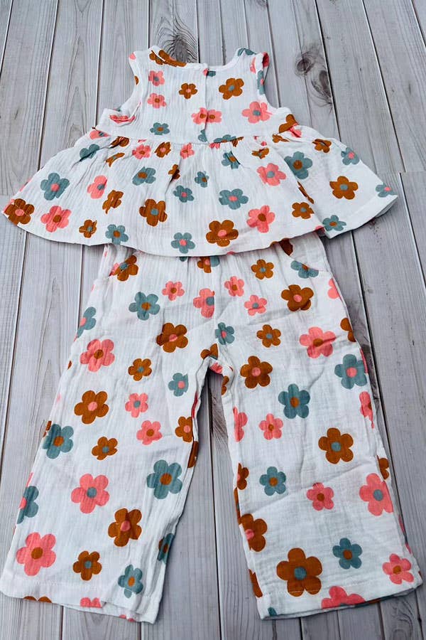 Chic floral gauze set