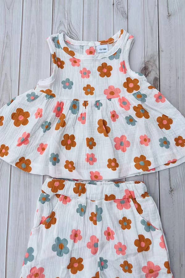 Chic floral gauze set