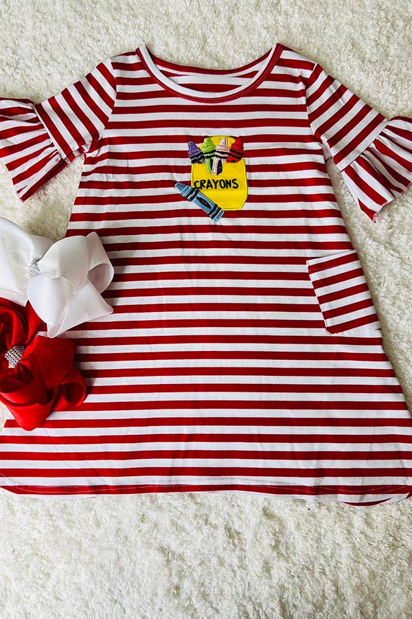 Back to school crayons dress