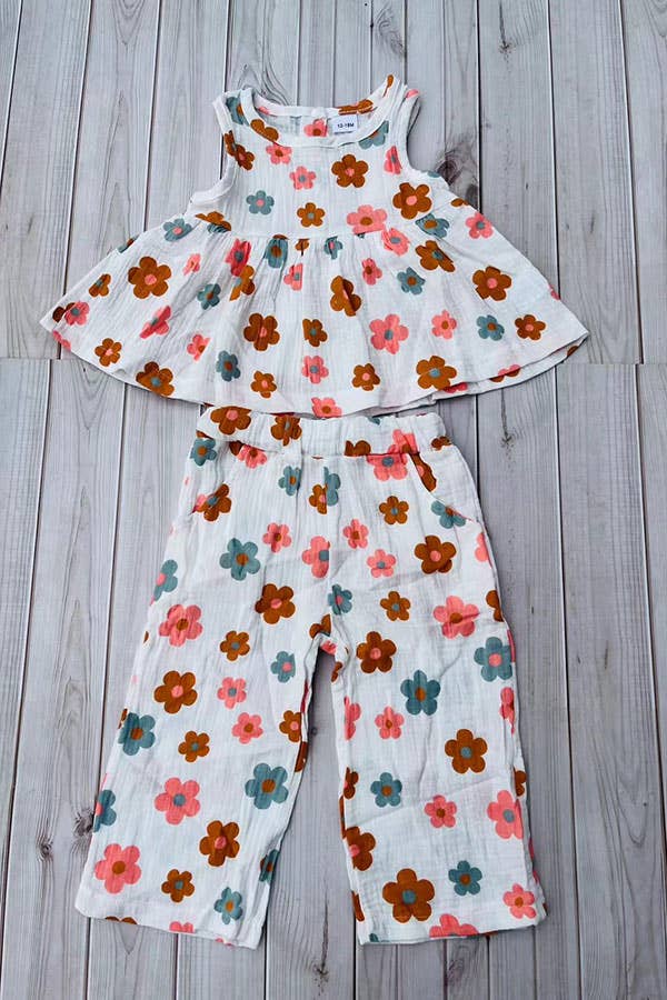 Chic floral gauze set