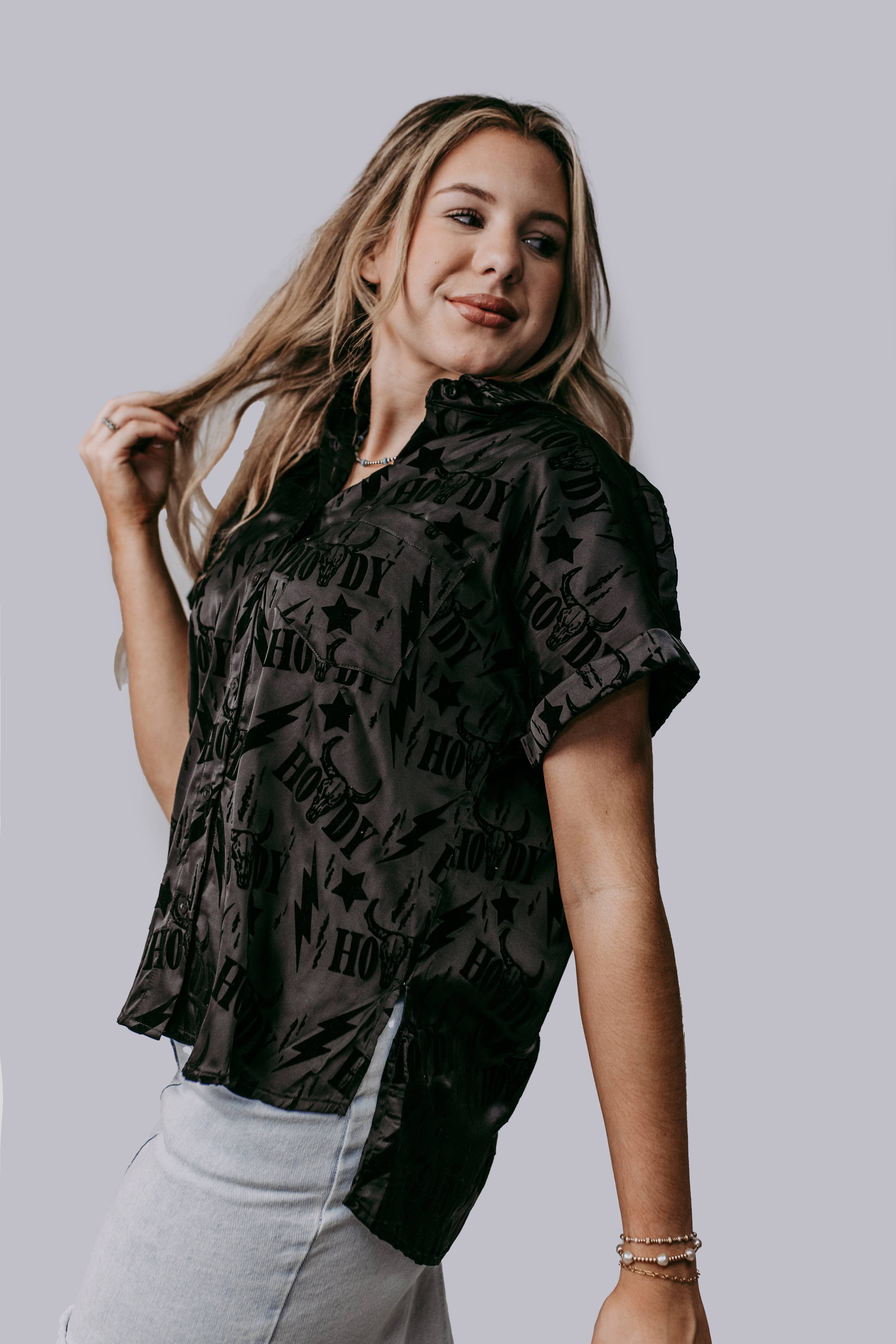 3D Thunder Roll Button Up Shirt