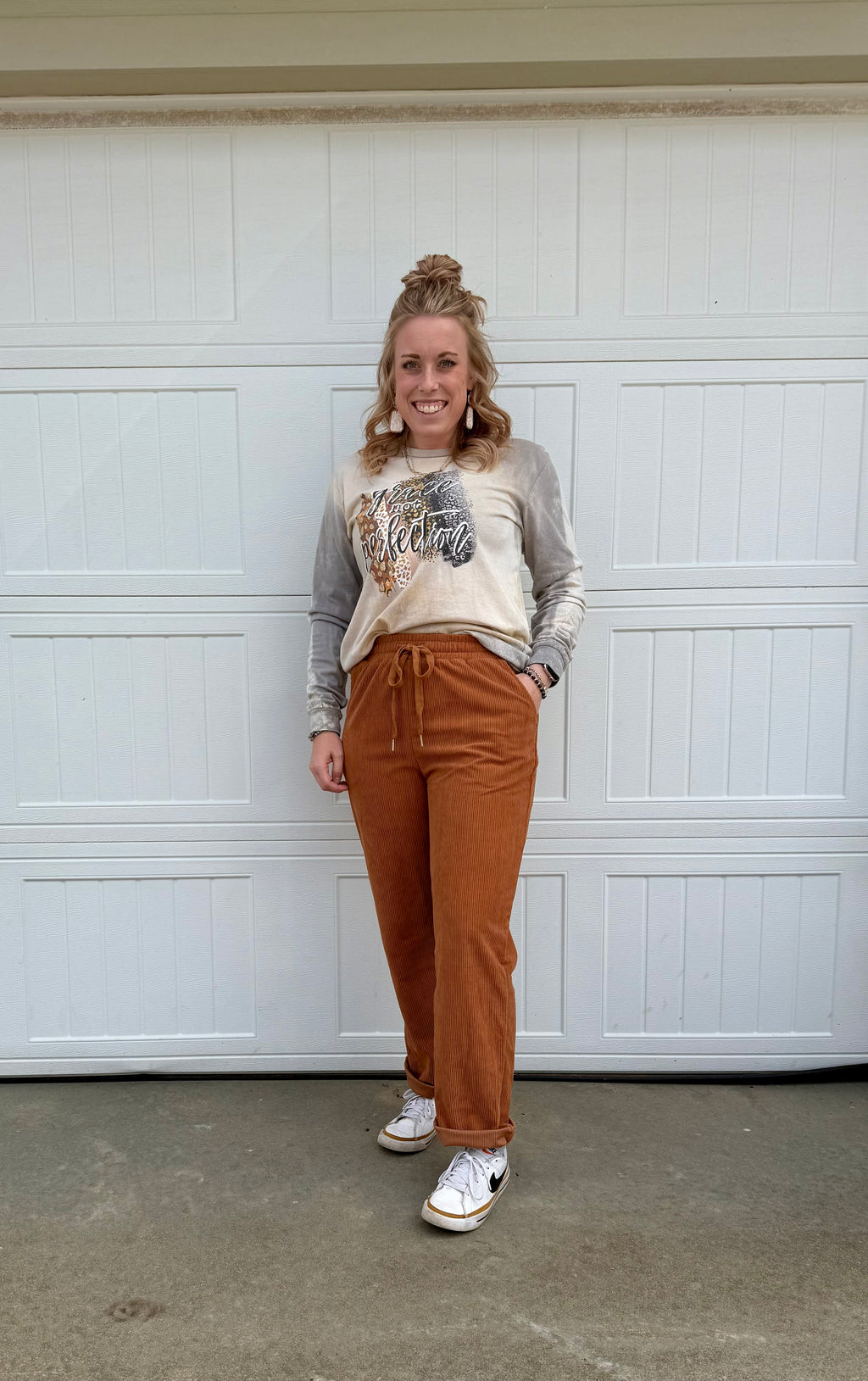 Drawstring Casual Corduroy Pants