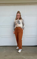 Drawstring Casual Corduroy Pants