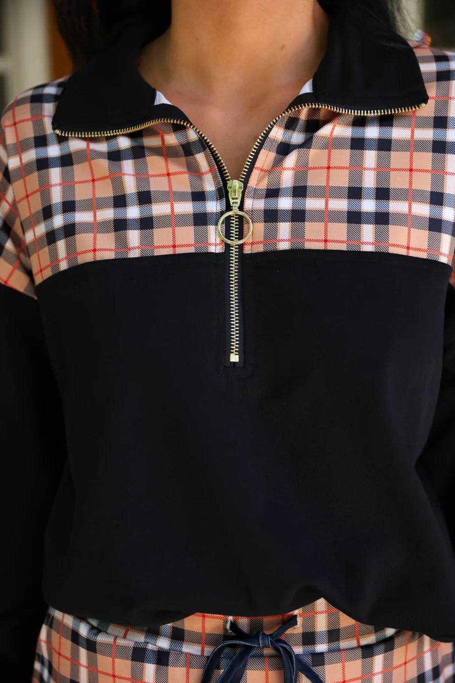 Nora Plaid- Mia Pullover
