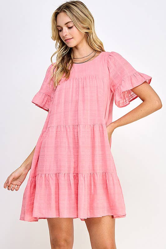 Pink Tiered Dress