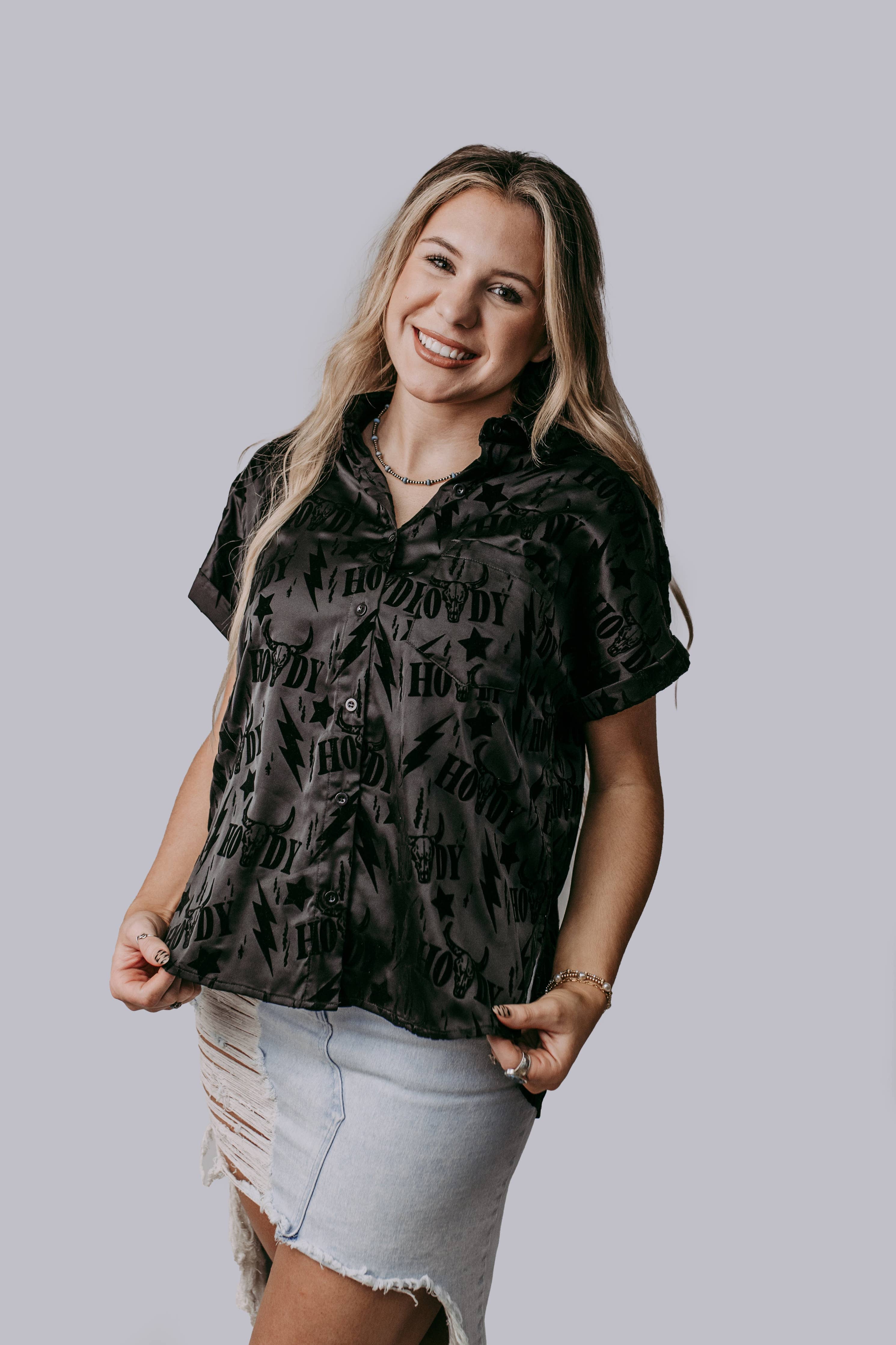 3D Thunder Roll Button Up Shirt