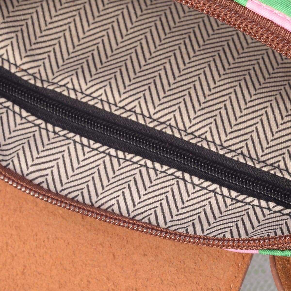 Amber Print Nylon Double Handle Crossbody Bag