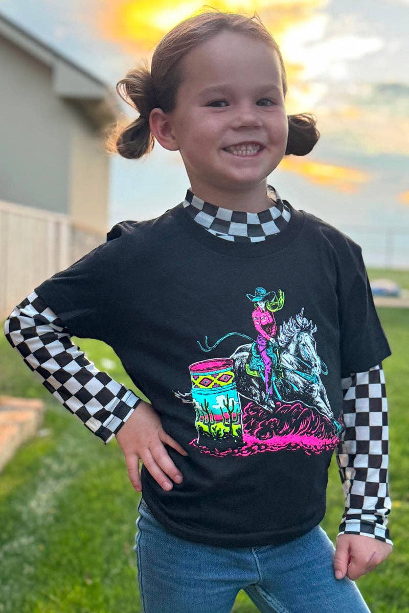 Round The Track Mesh Top- Girls