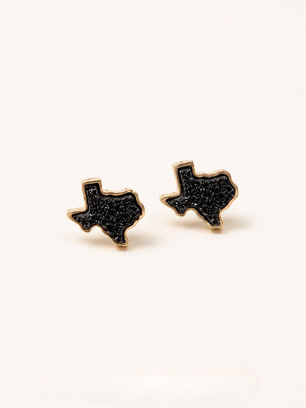 Texas Druzy Stud Earrings, Black