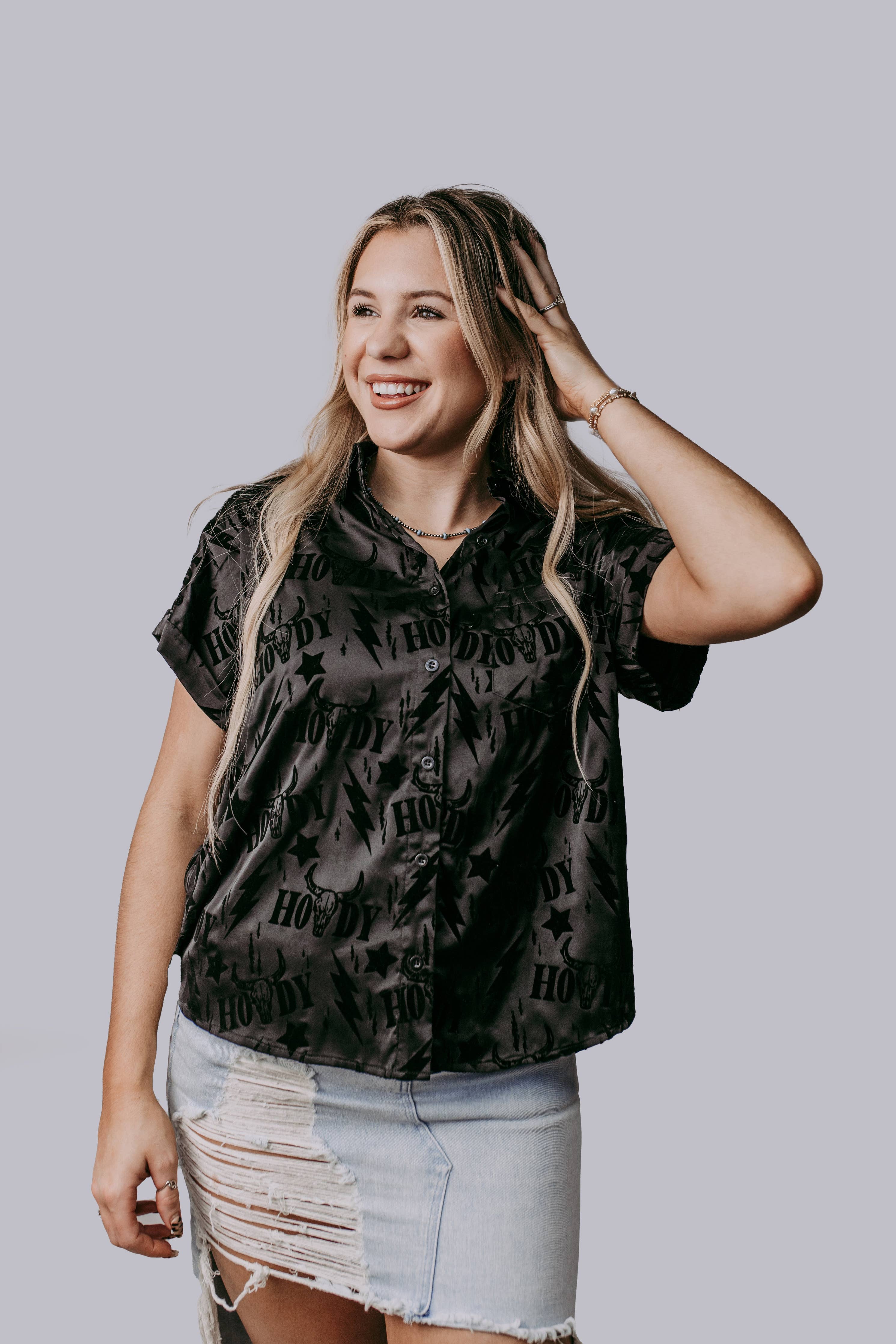 3D Thunder Roll Button Up Shirt