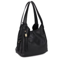 Isela Three Compartment Tote Bag With Tassel