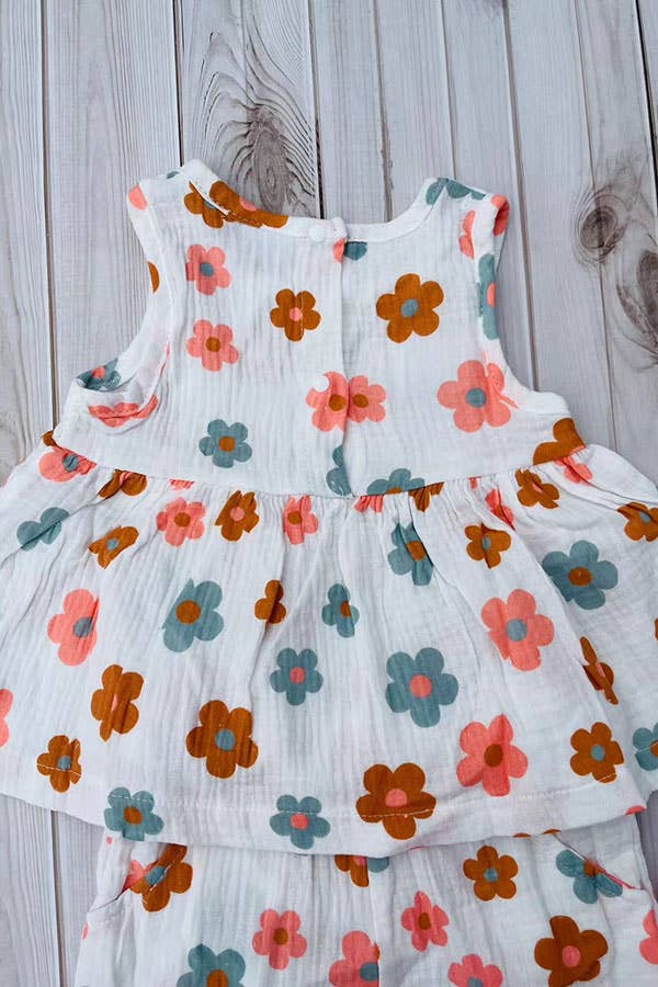 Chic floral gauze set