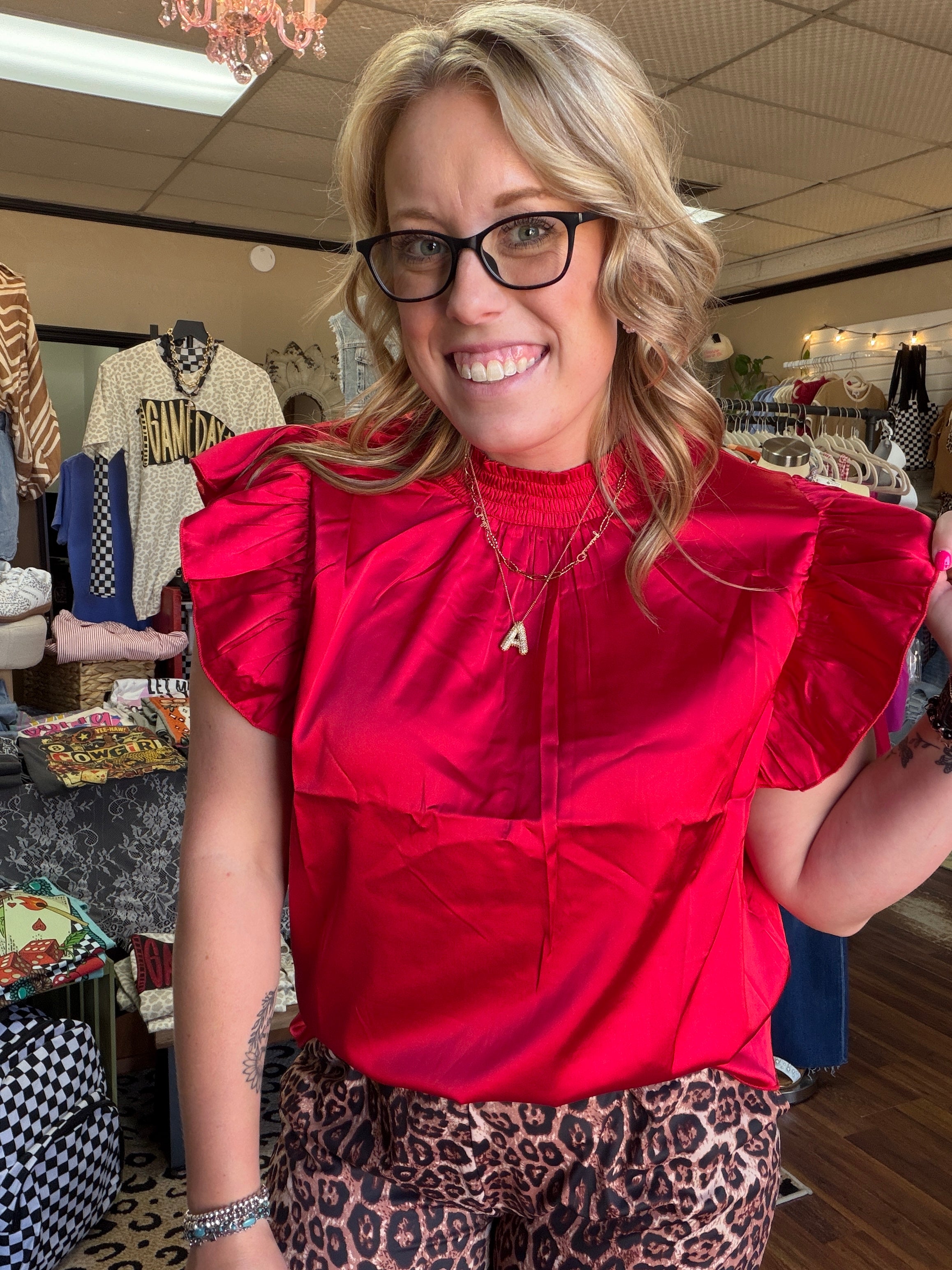 Babydoll Top Red