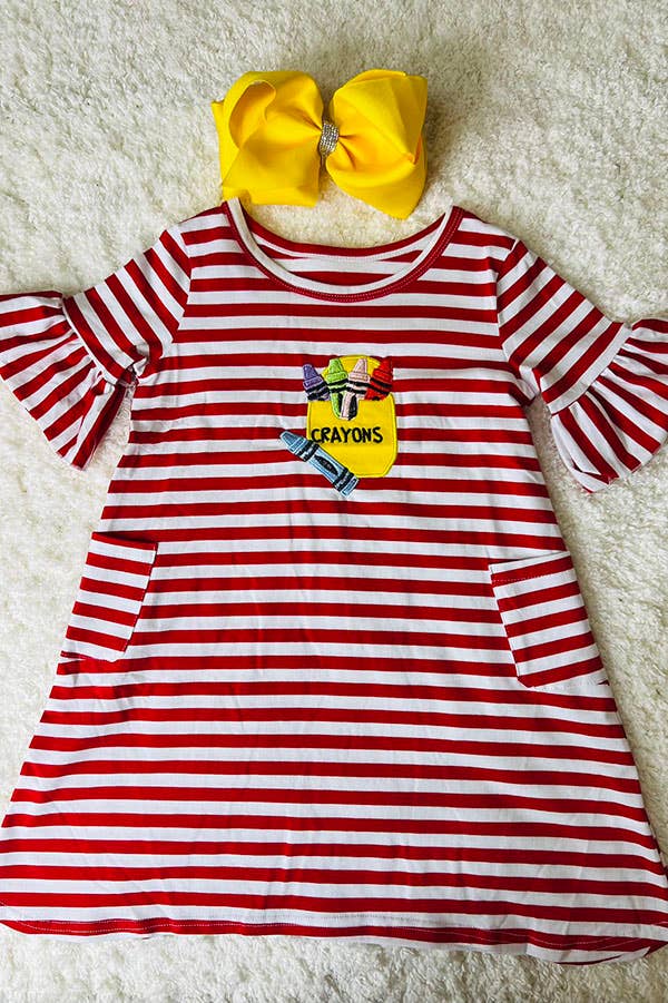 Back to school crayons dress