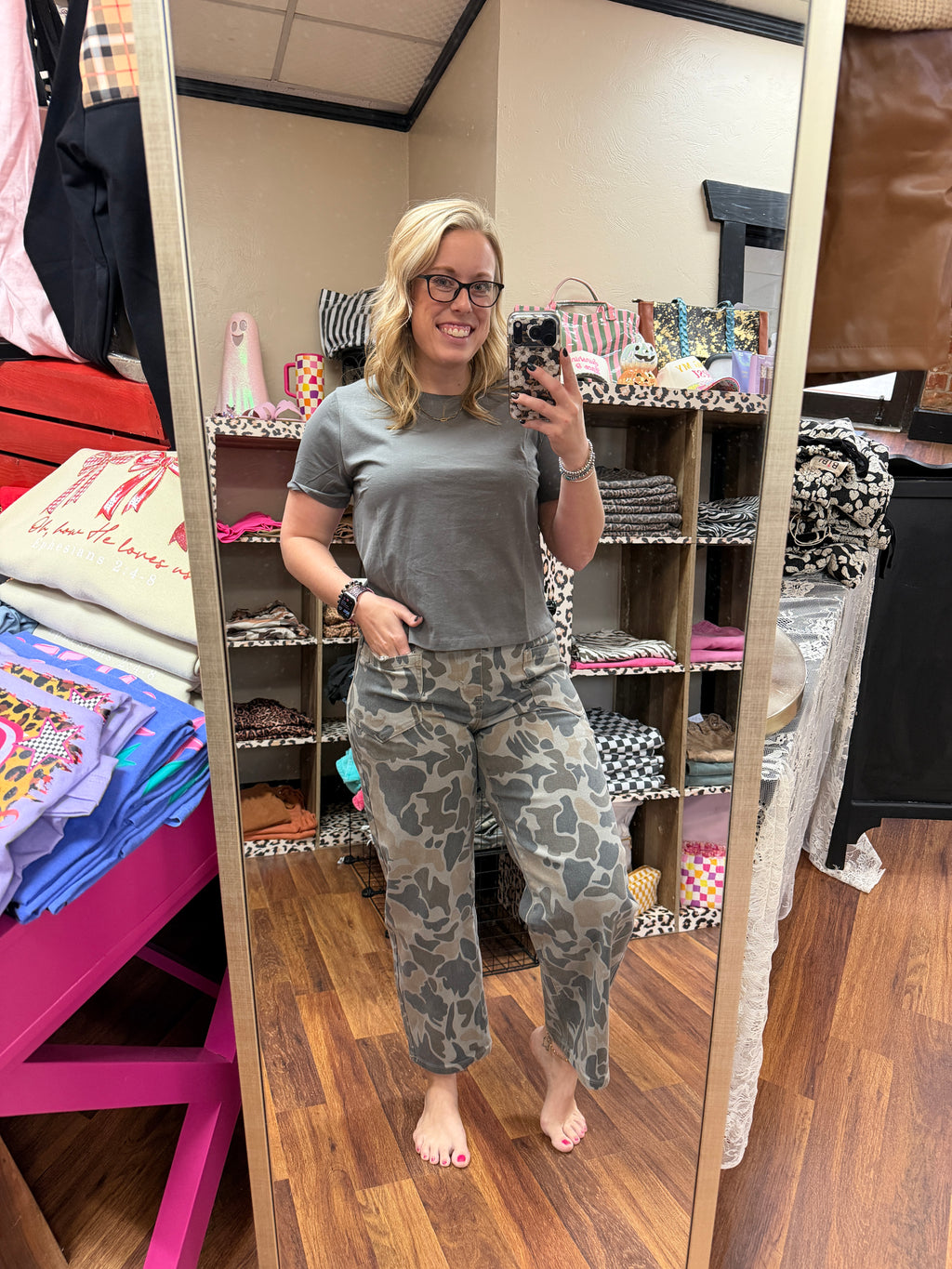 Camo Barrel Denim