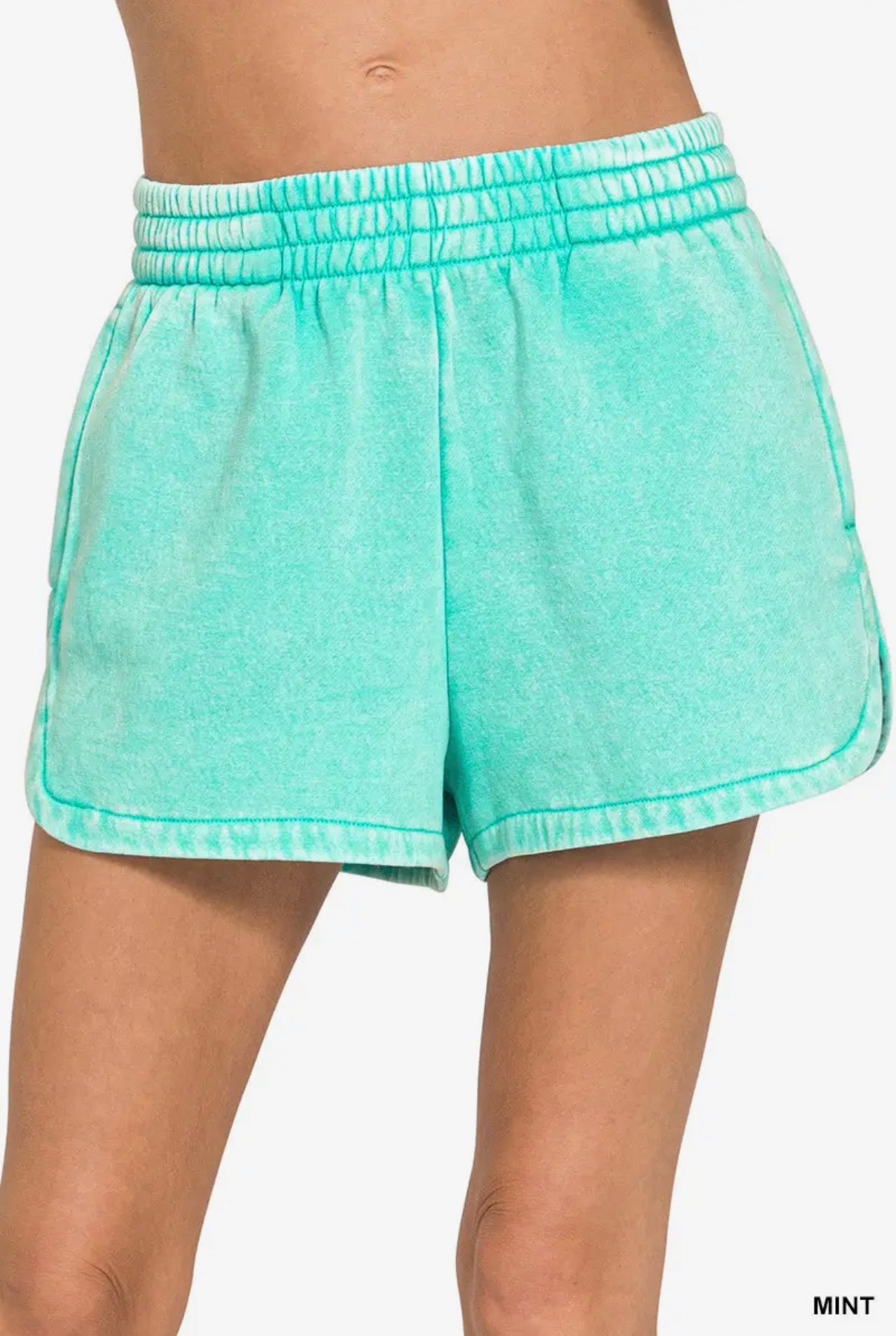 Acid Wash Dolphin Shorts