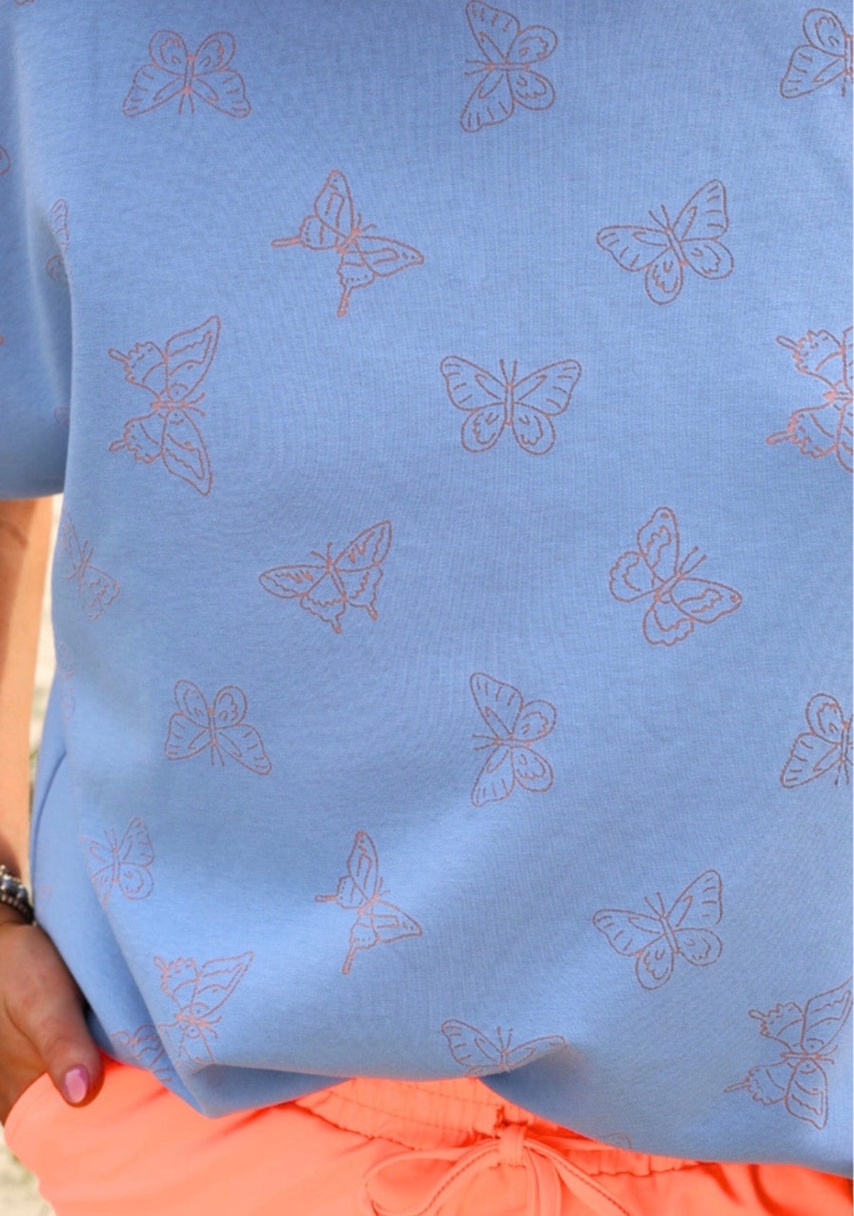 Millie Burn Out Butterfly Top