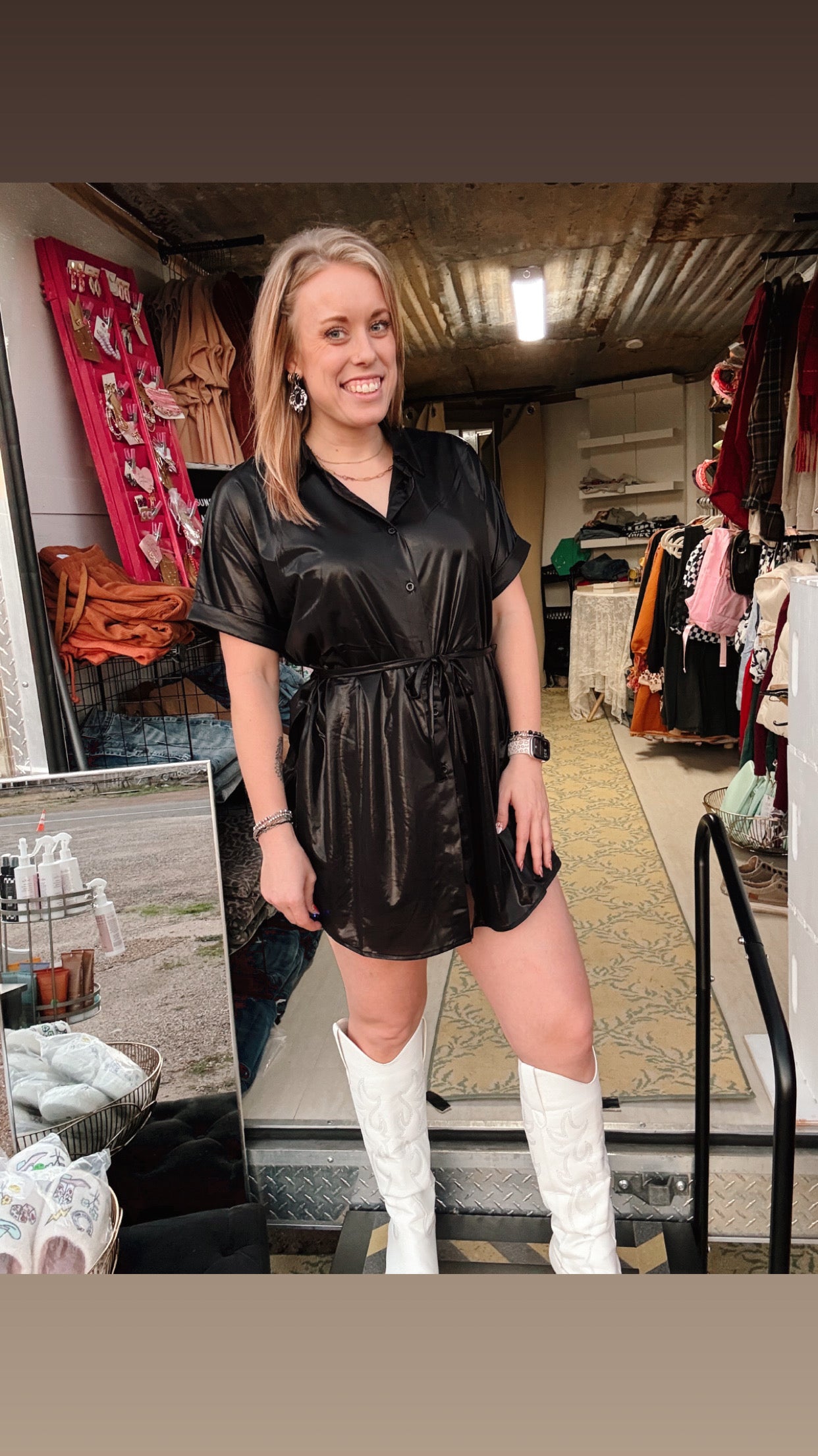 Howdy Shirt Romper Dress