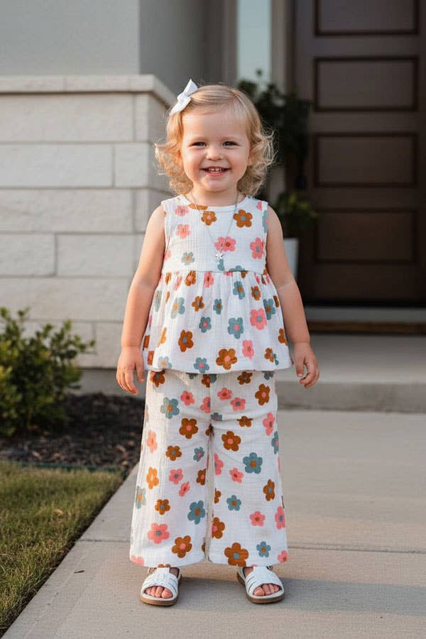 Chic floral gauze set