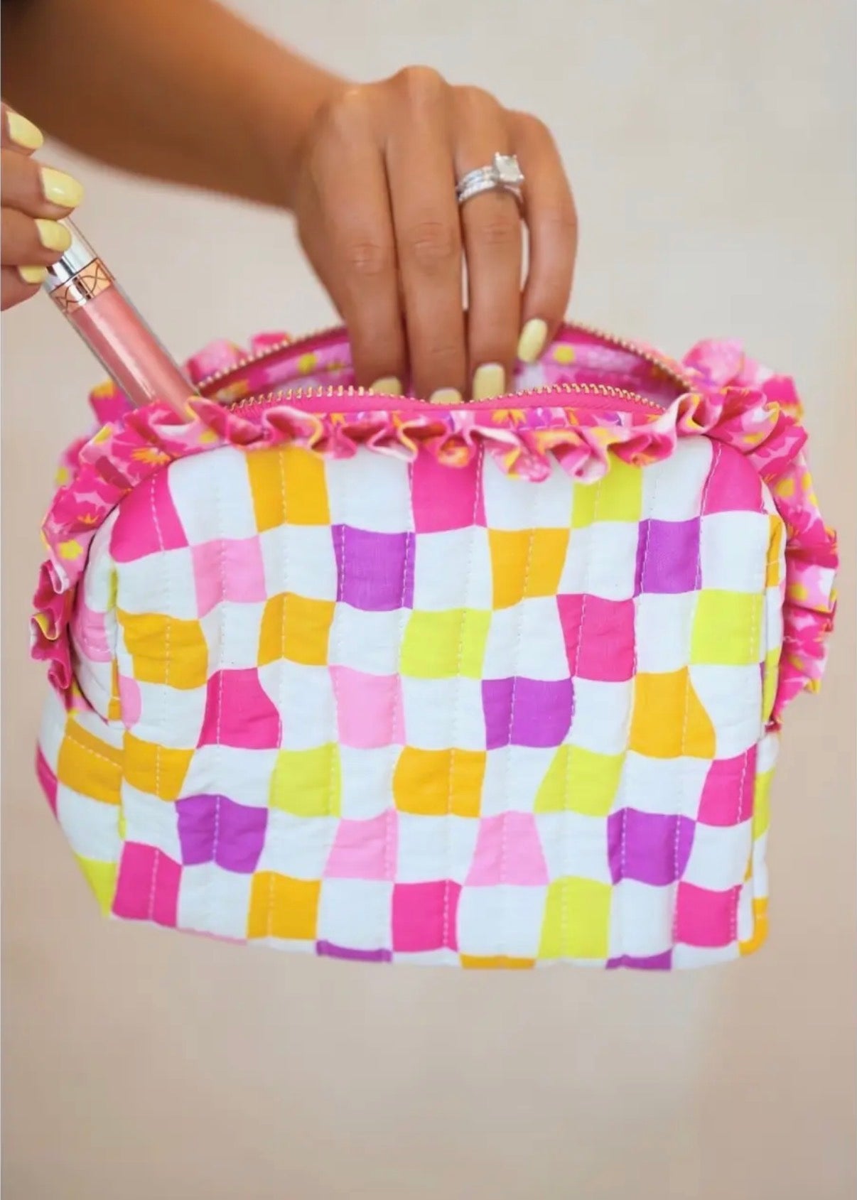 Quilted Ruffle Bag