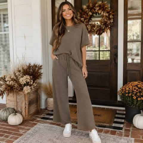 Chocolate Brown Textured Set