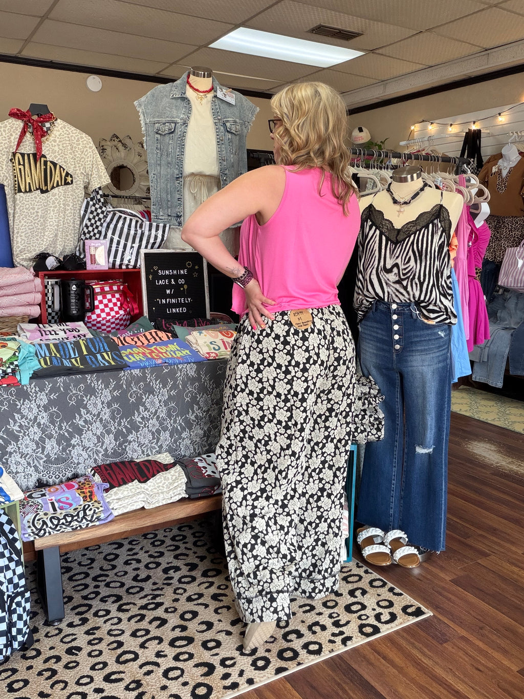 Floral Drawstring Wide Pants