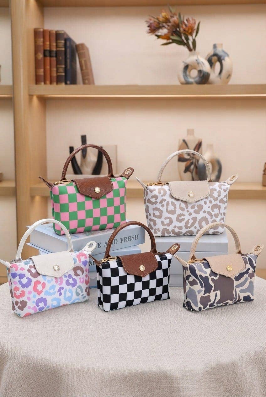 Claire Print Nylon Mini Crossbody Bag