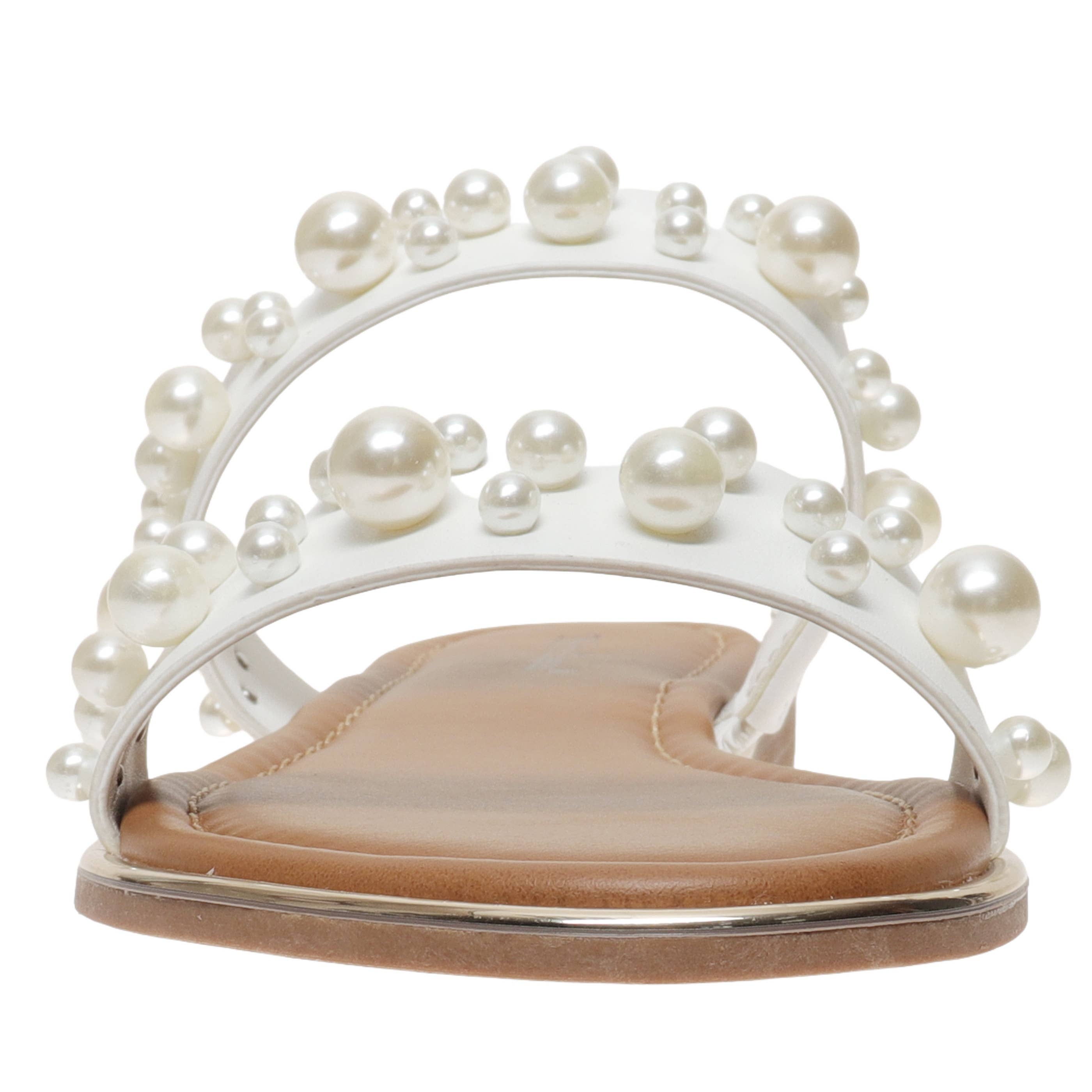 Pearl Studded White Sandal