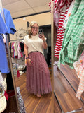 Pink&Brown Plaid Skirt