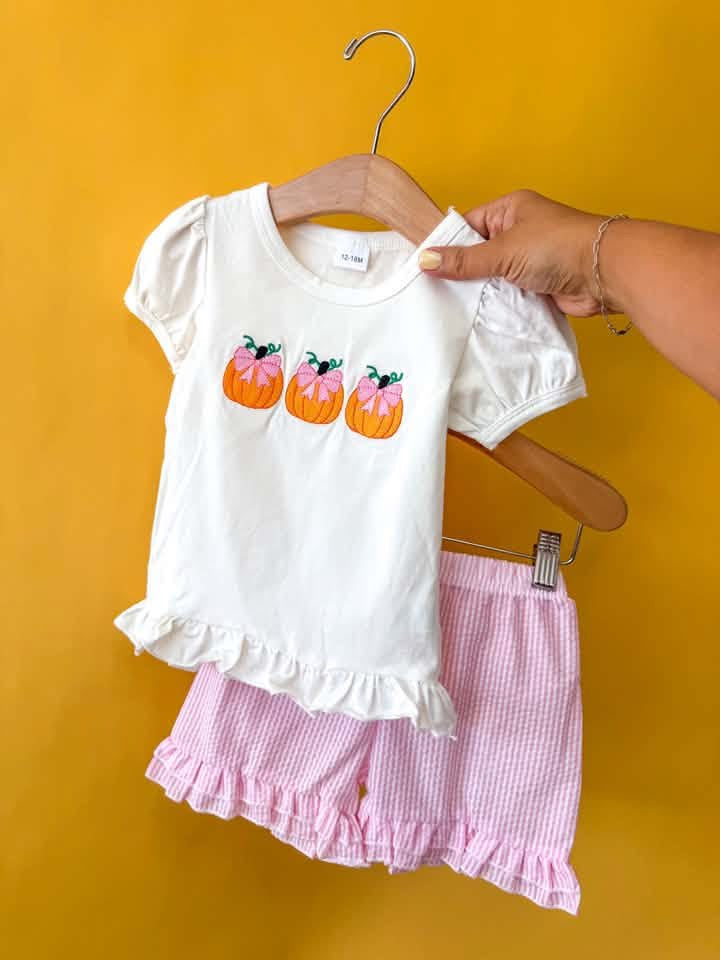 Embroidered Pumpkin Set