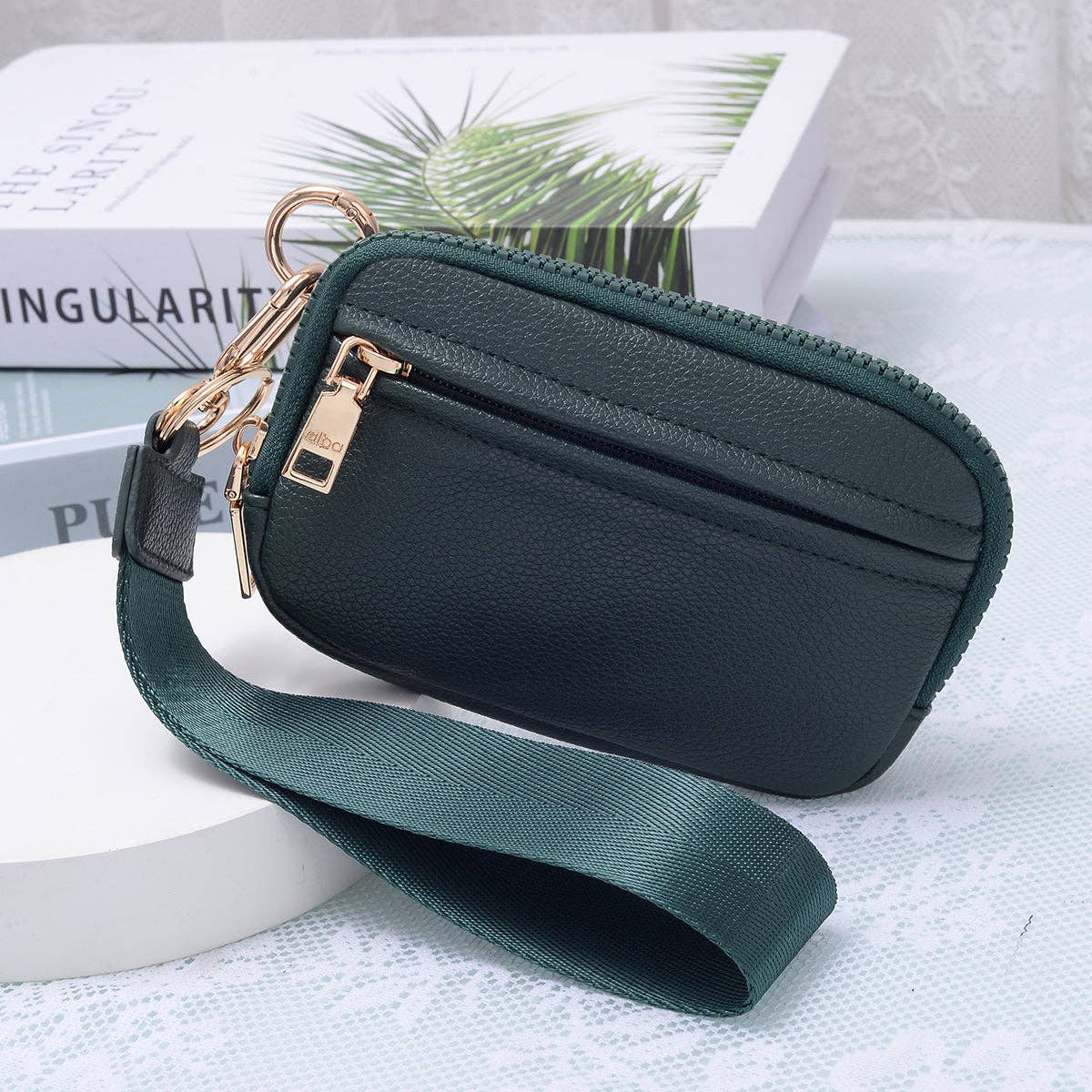 Zip Wallet With ID Window Wristlet