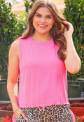 Basic Lettuce Tank- Pink
