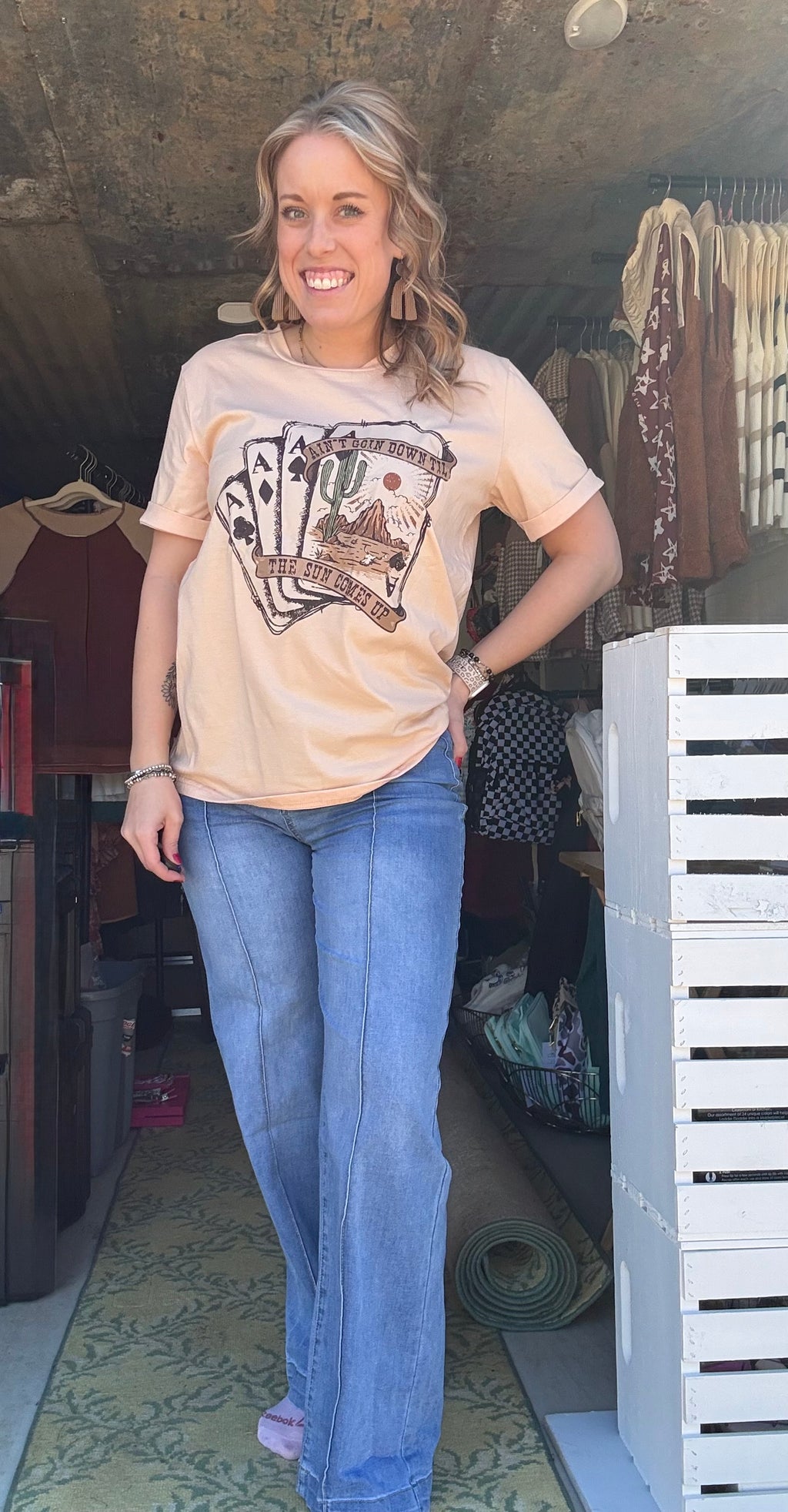 Western Poker Cards Graphic T Shirt