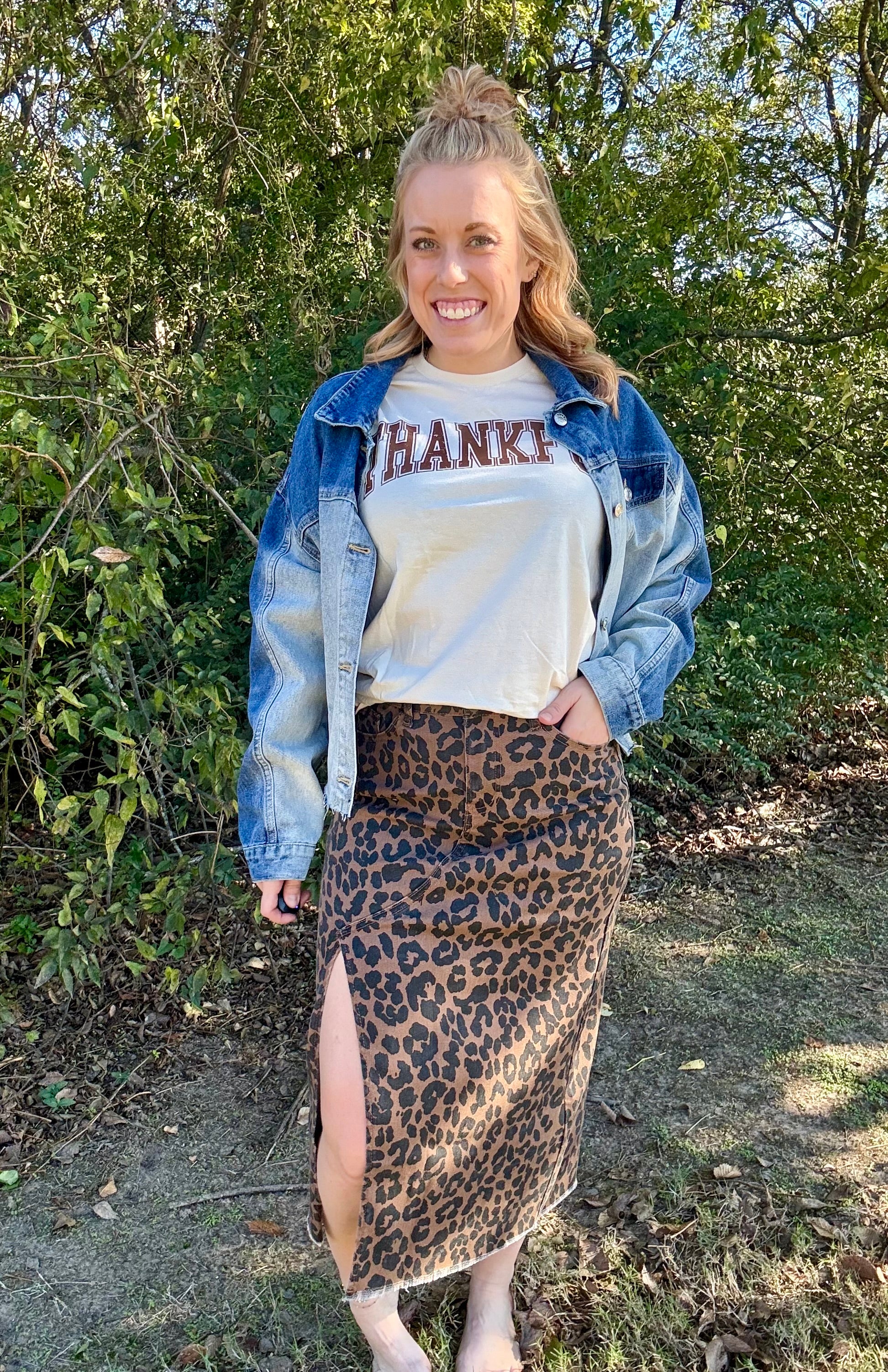 Color Block Distress Denim Jacket