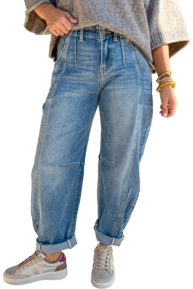 Washed Barrel Jeans