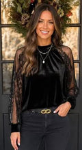 Black Velvet Blouse