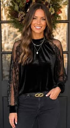 Black Velvet Blouse