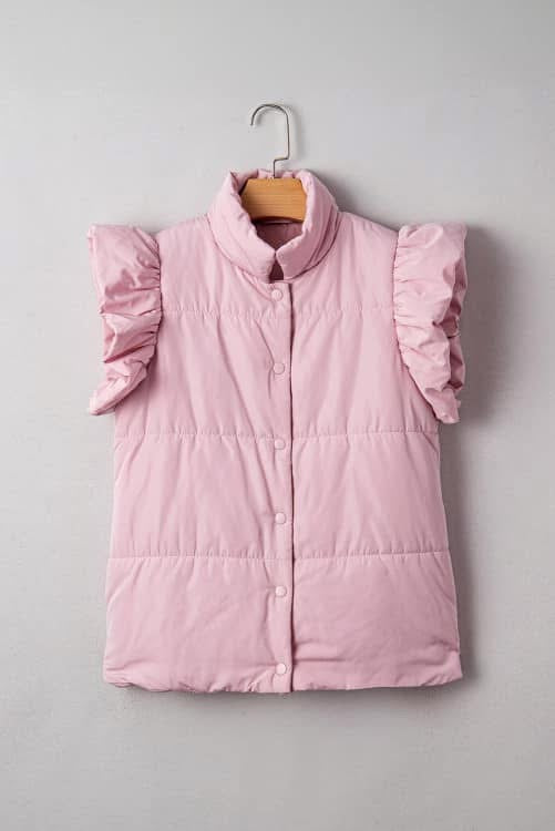 Pink Flutter Puffer Vest