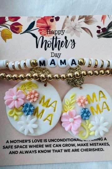 Mama Clay Earring & Stack Bracelet Set
