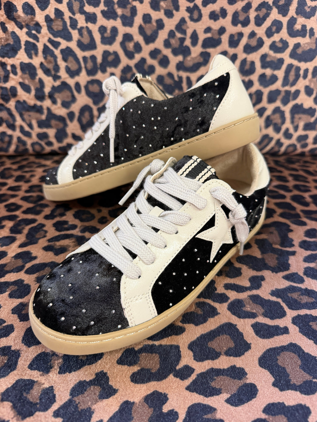 Paula Mini- Black Velvet Studded
