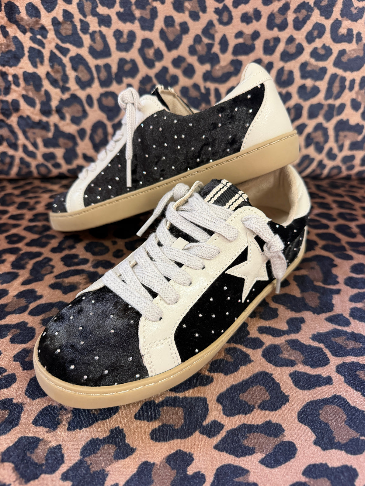 Paula Mini- Black Velvet Studded