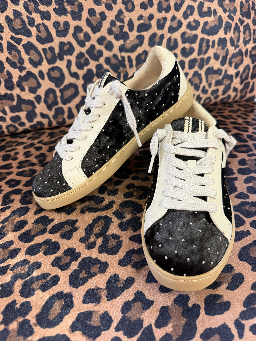 Paula Mini- Black Velvet Studded