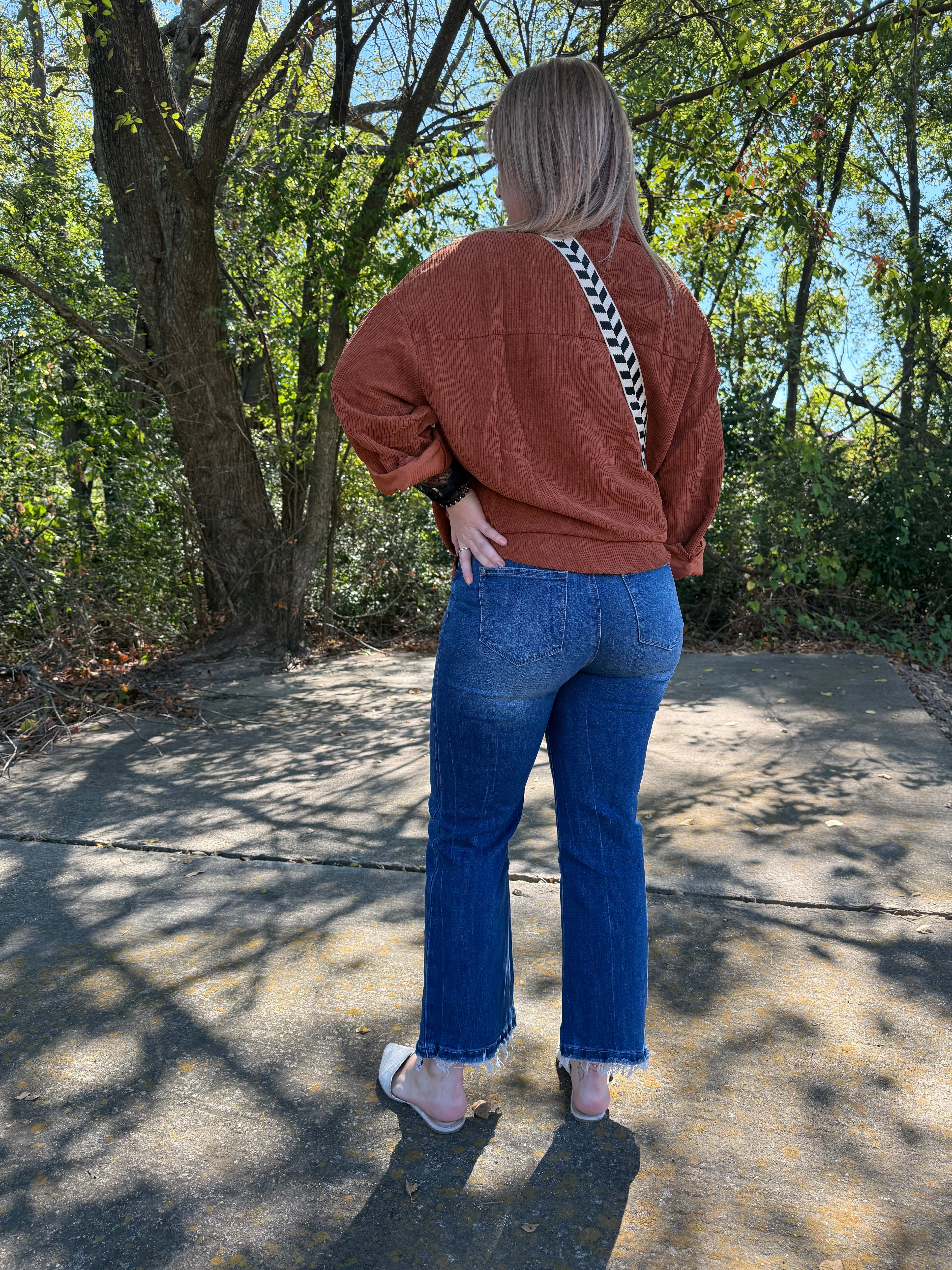 Sail Blue Mineral Wash Raw Hem High Waist Jeans