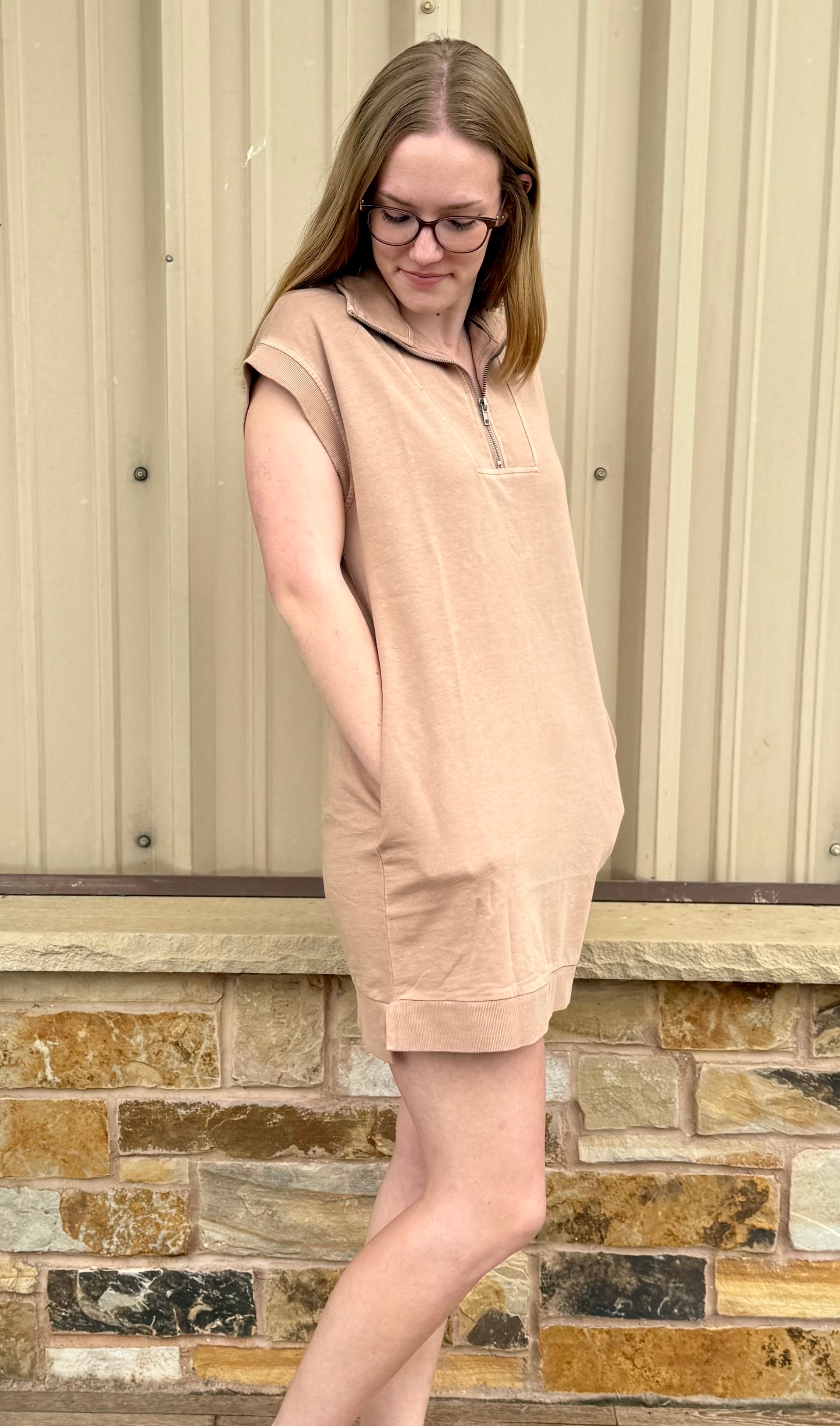 1/4 Zip Scuba Dress