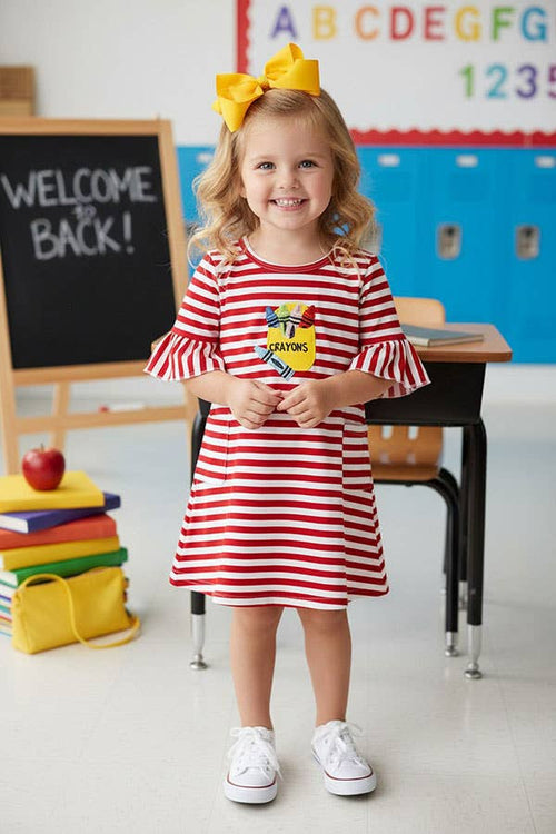 Back to school crayons dress