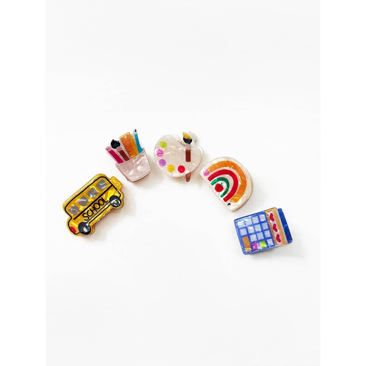 School Theme Mini Hair Claw Clip