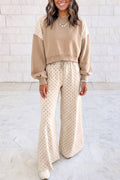 Polka Dot Patchwork Long Sleeve Set