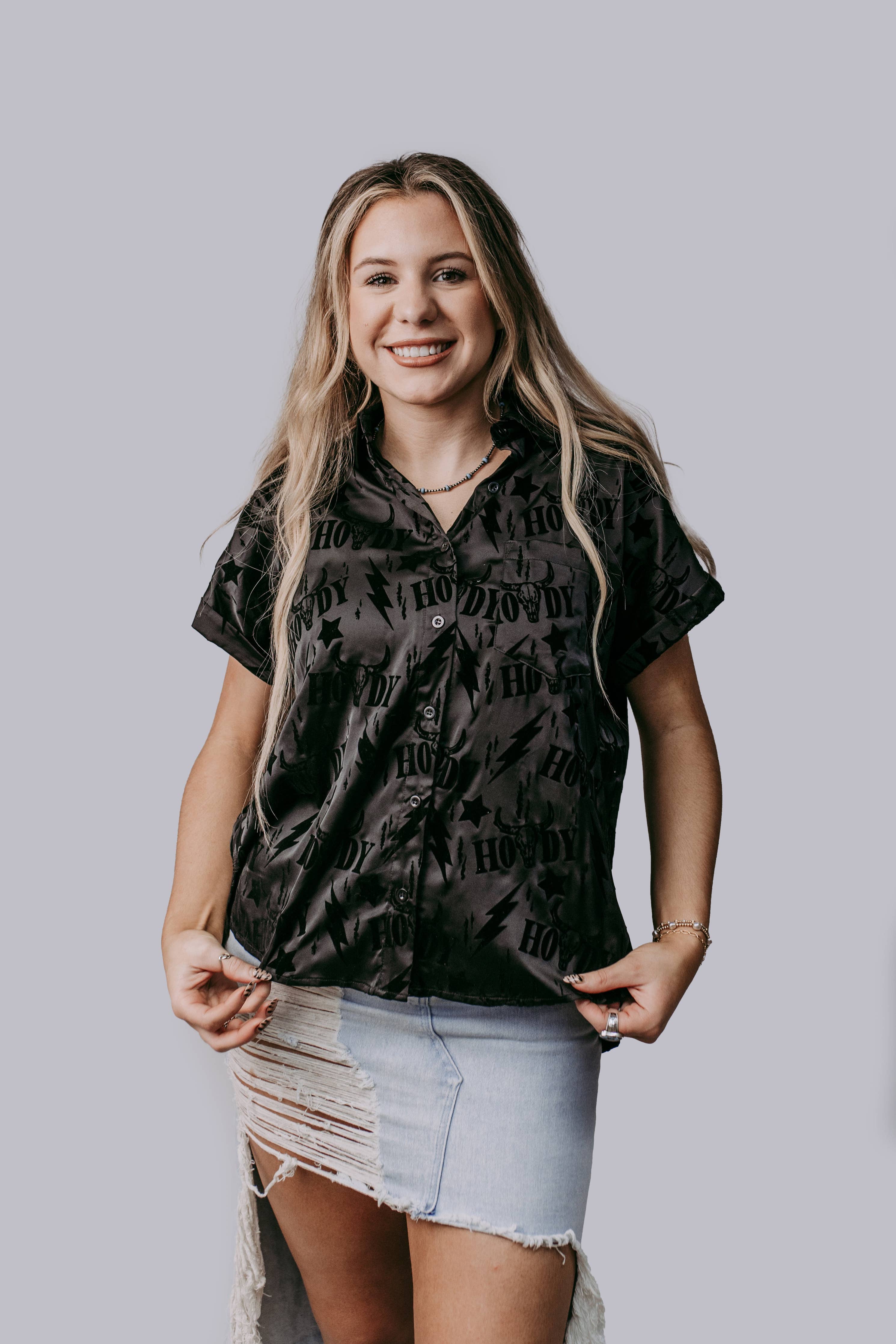 3D Thunder Roll Button Up Shirt